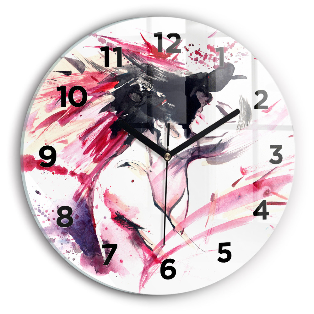 Horloge ronde murale Amoureux abstrait