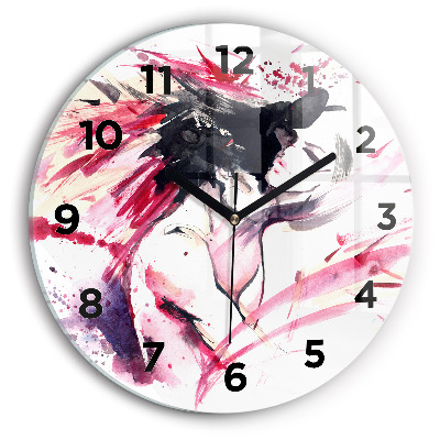 Horloge ronde murale Amoureux abstrait