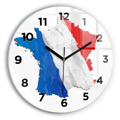 Pendule murale ronde Drapeau de la France