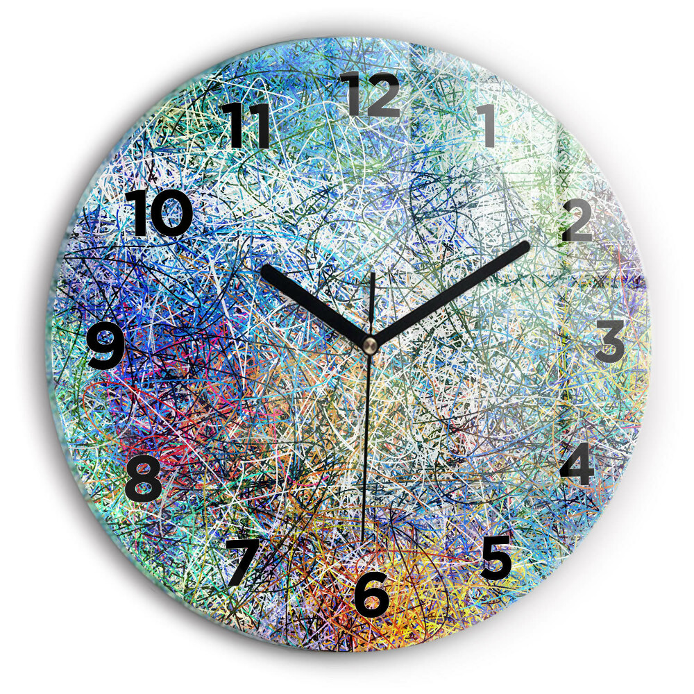 Horloge ronde en verre Abstrait - Émotions
