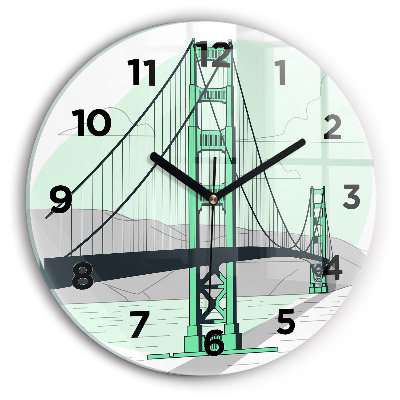 Horloge ronde Pont vert