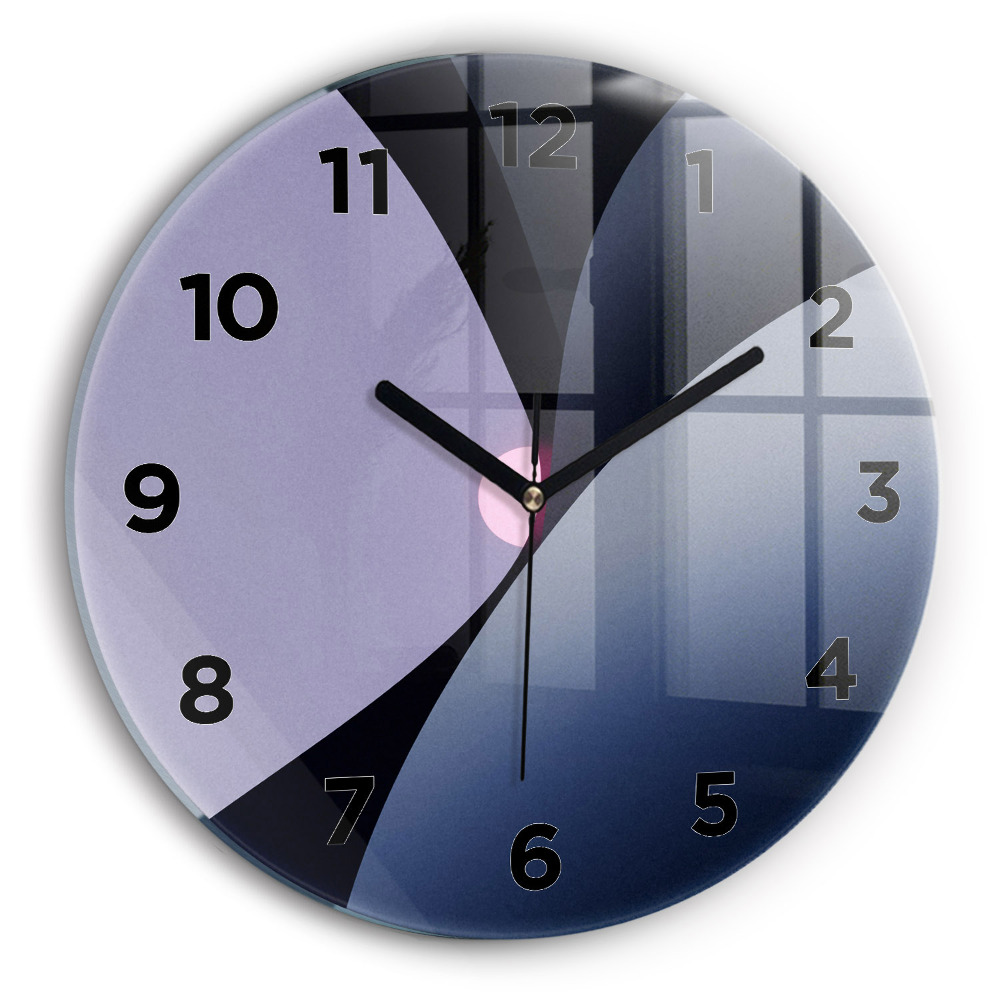 Pendule murale ronde Soleil abstrait