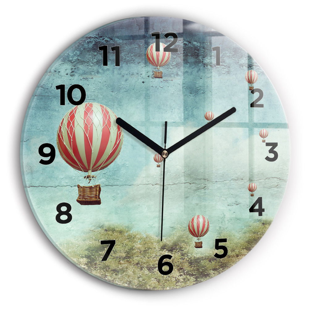 Horloge ronde Ballons peints
