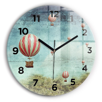 Horloge ronde Ballons peints
