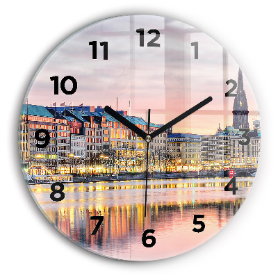 Horloge ronde murale Alster à Hambourg
