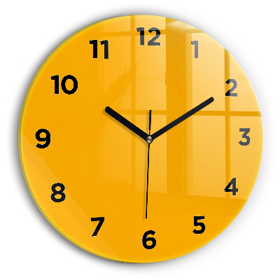 Horloge ronde Jaune foncé