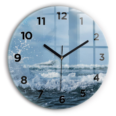 Horloge ronde murale Photo de vagues en mer