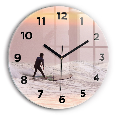 Horloge ronde Surfeur à Hawaï