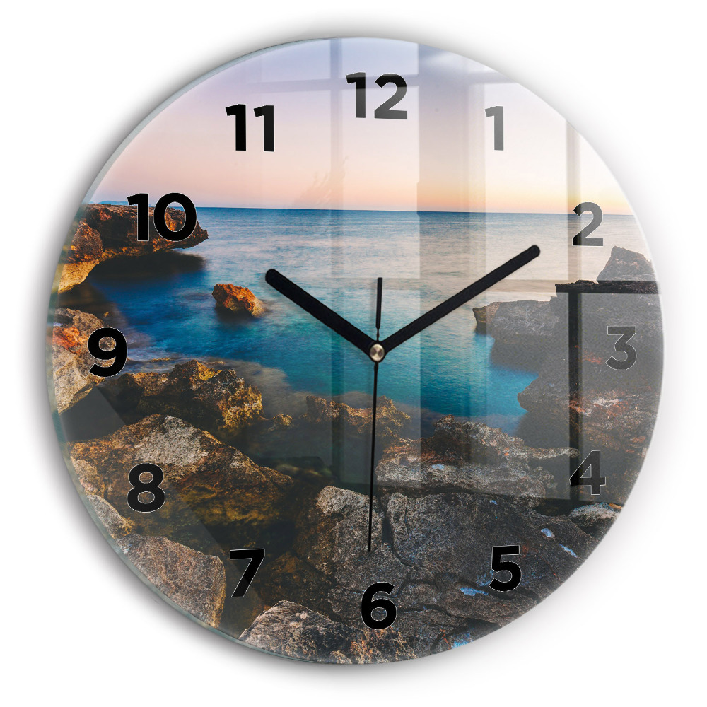 Horloge ronde murale Paysage marin