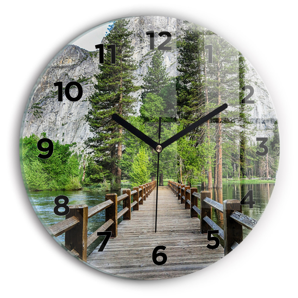 Horloge ronde Pont en bois à Yosemite