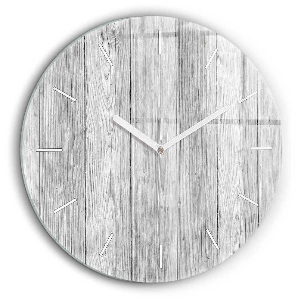 Pendule murale ronde 60 cm Panneaux en bois