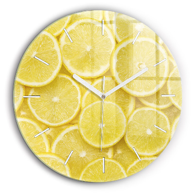 Horloge ronde murale 60 cm Tranches de citron