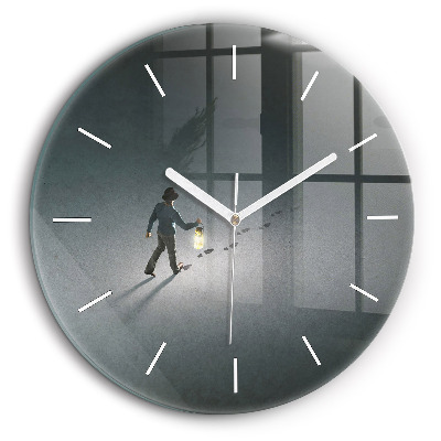 Horloge ronde murale 60 cm Vagabond dans l'obscurité