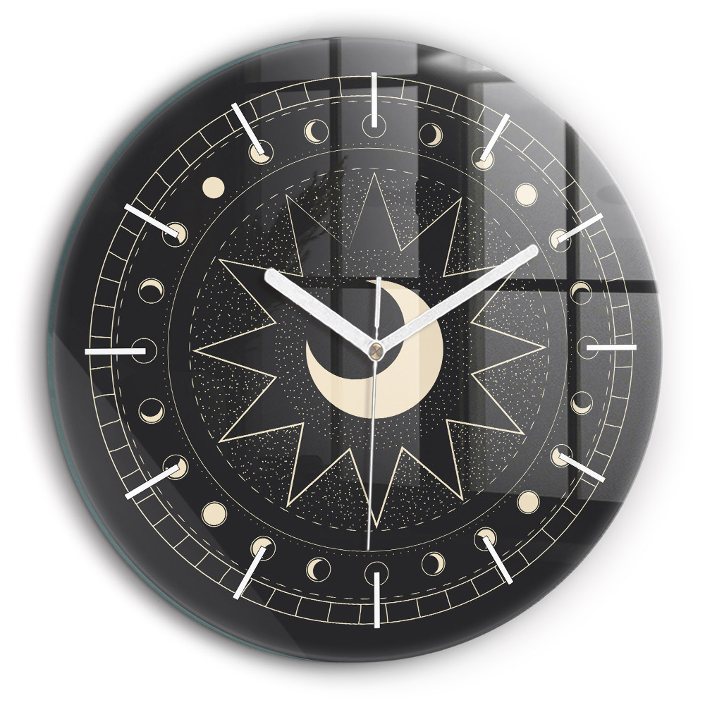 Horloge ronde murale 60 cm Phases de la lune
