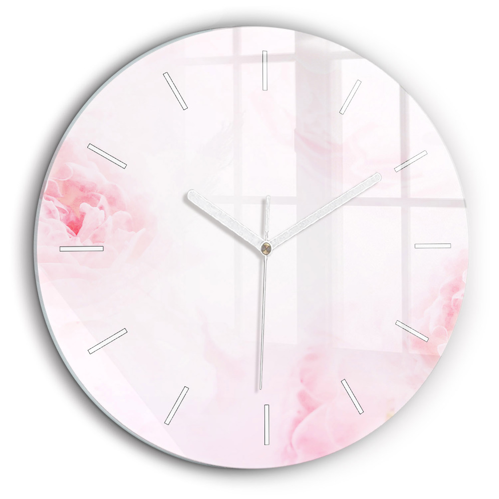 Pendule murale ronde 60 cm Fleurs en fleurs