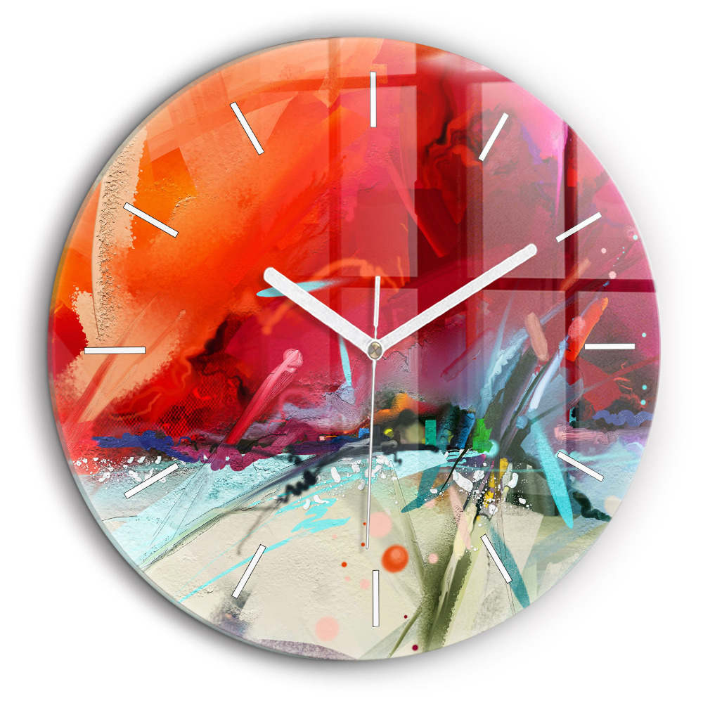 Horloge ronde en verre 60 cm Rangées d'épices