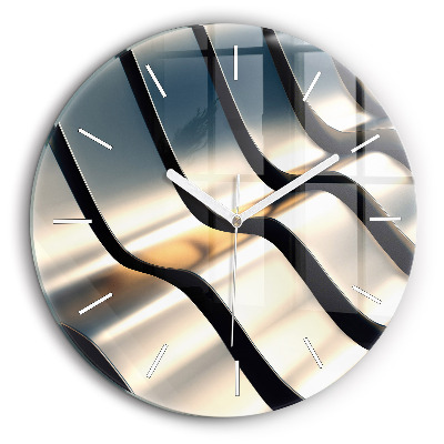 Pendule murale ronde 60 cm Motif argenté