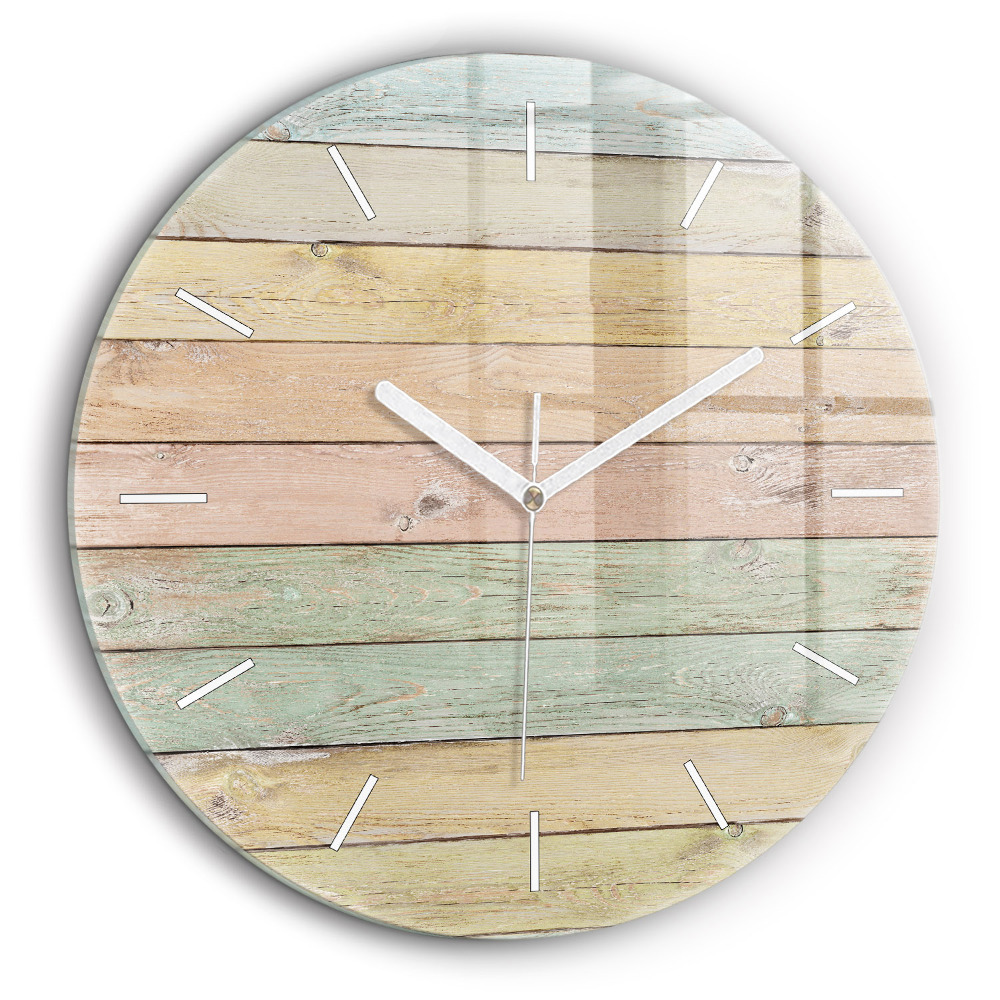 Horloge ronde 60 cm Tableaux colorés