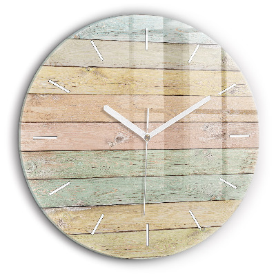 Horloge ronde 60 cm Tableaux colorés