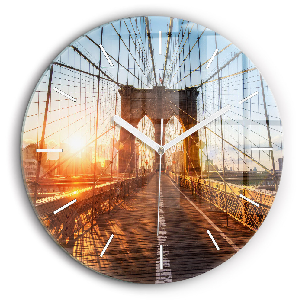 Horloge ronde 60 cm Pont de Brooklyn NYC