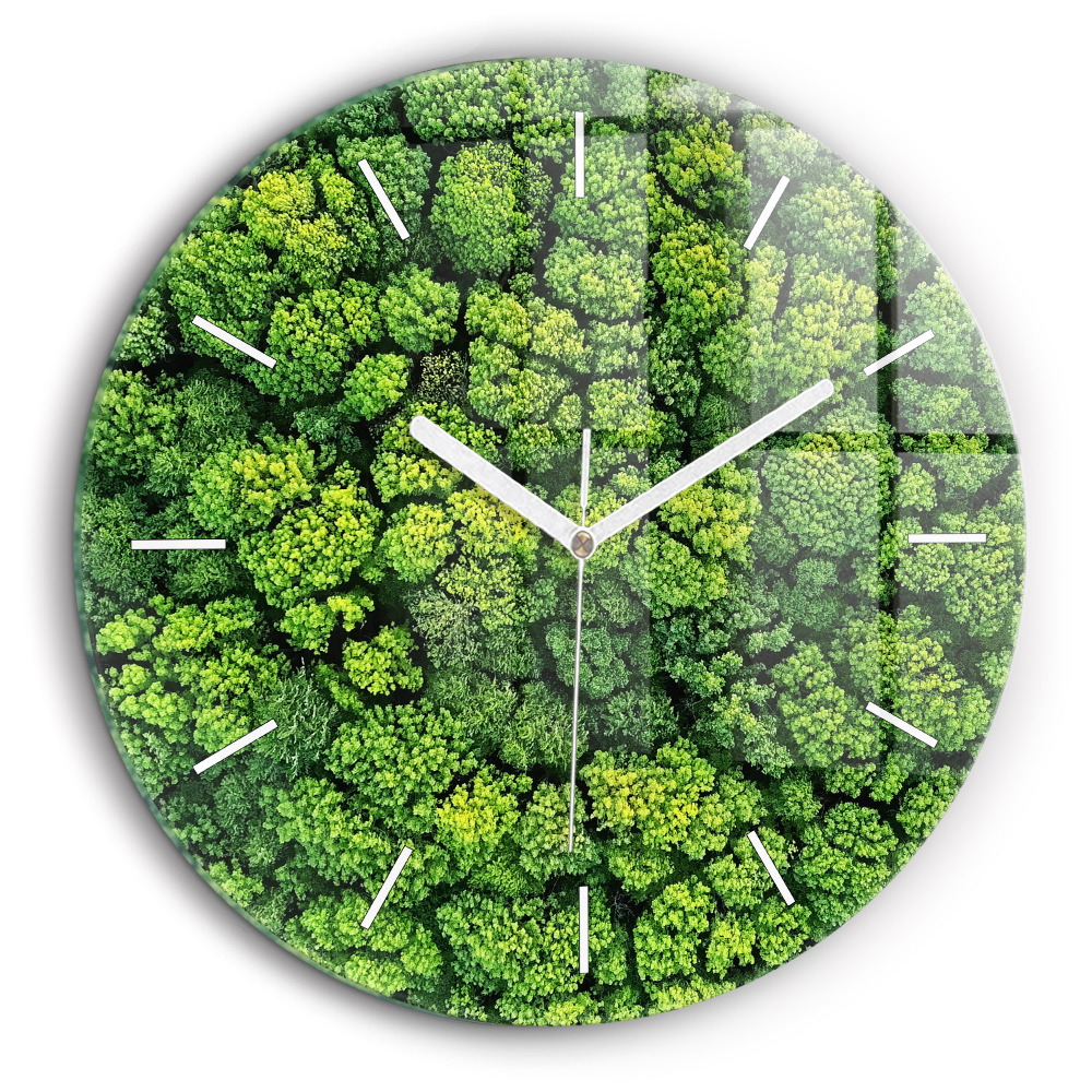 Horloge ronde 60 cm Forêt vue d'en haut