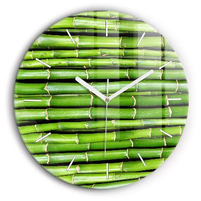 Horloge ronde murale 60 cm Bambou asiatique