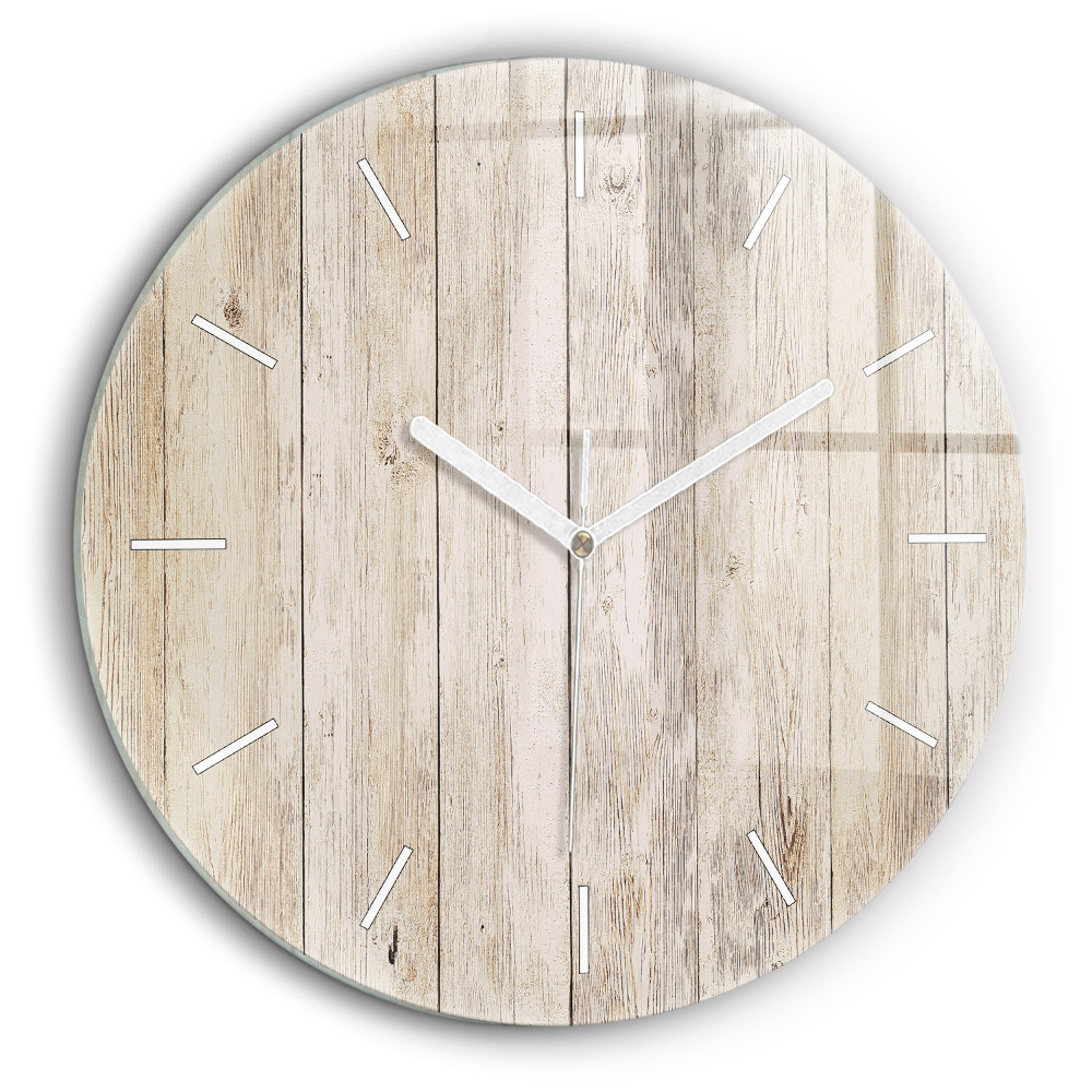 Pendule murale ronde 60 cm Panneaux en bois