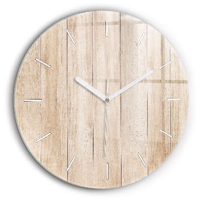 Pendule murale ronde 60 cm Texture en bois