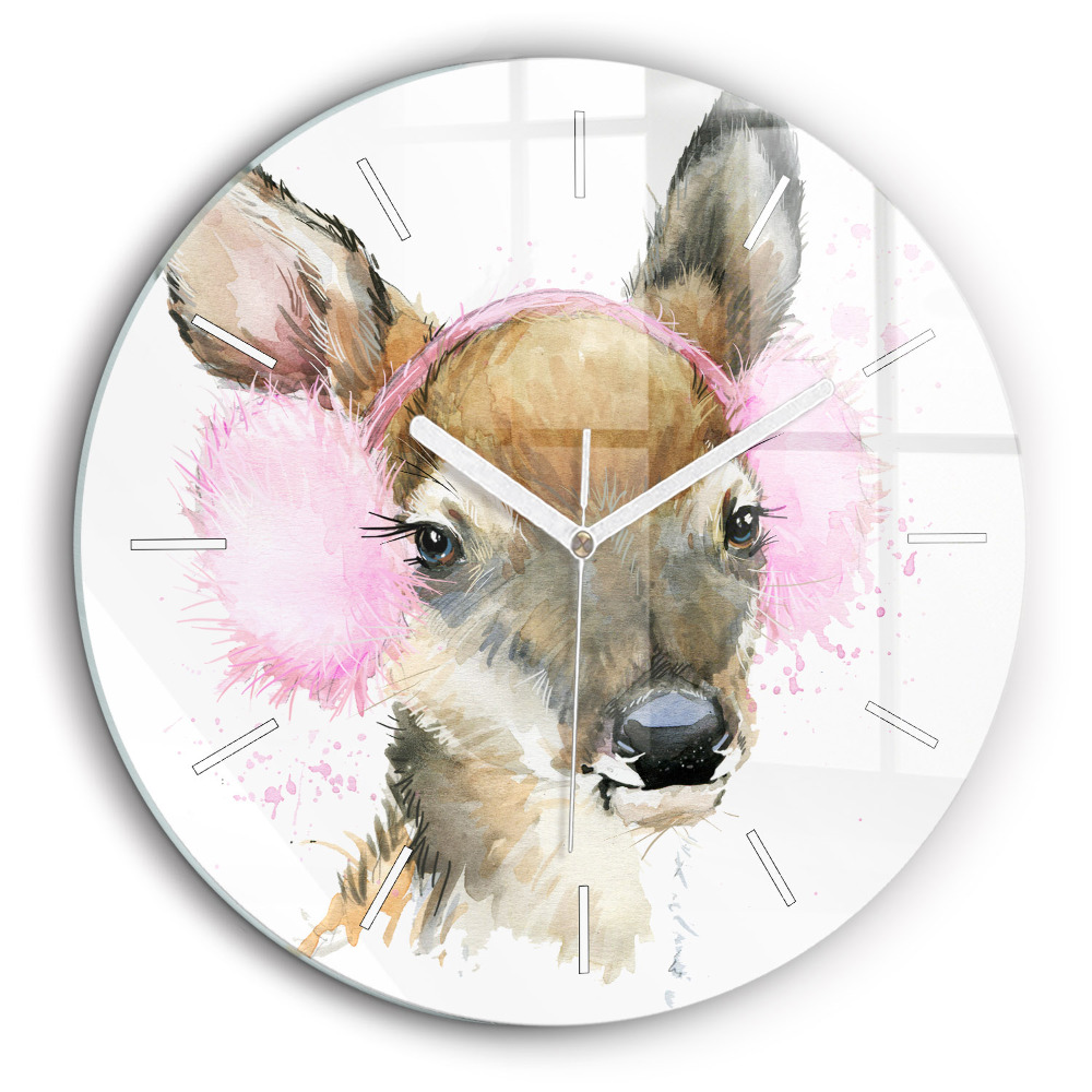 Horloge ronde 60 cm Cerf de la forêt