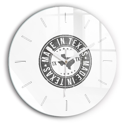 Pendule murale ronde 60 cm Timbre du Texas