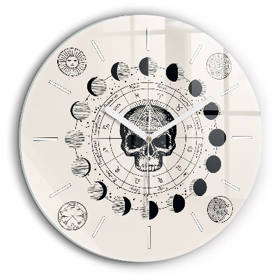 Pendule murale ronde 60 cm Phases de la lune