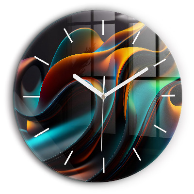 Horloge ronde murale 60 cm Vague futuriste