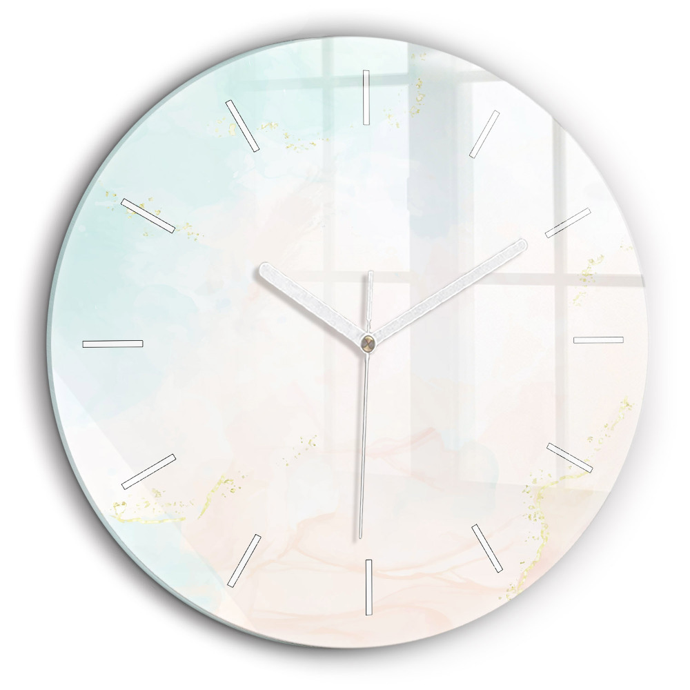 Horloge ronde 60 cm Marbre aquarelle