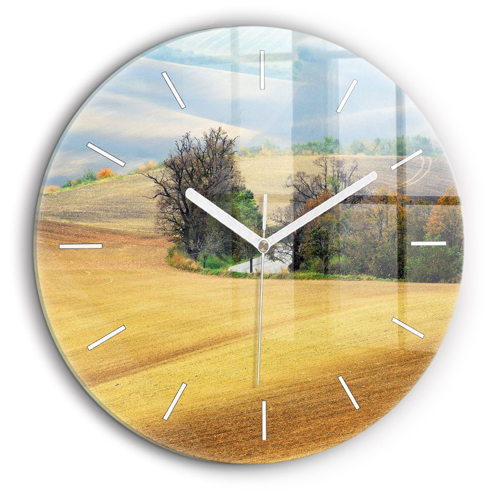 Horloge ronde en verre 60 cm Campagne de Moravie