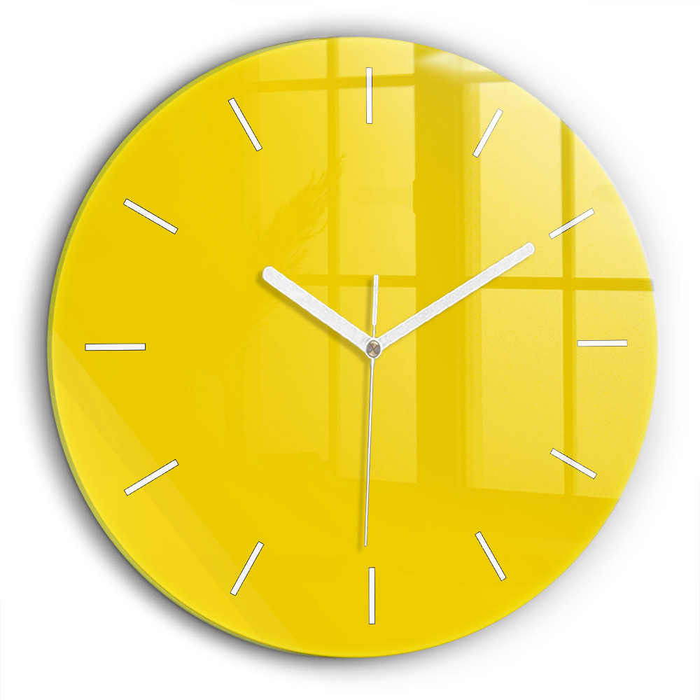 Horloge ronde murale 60 cm Jaune