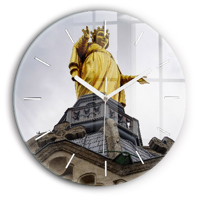 Horloge ronde 60 cm Statue de Notre-Dame à Lyon