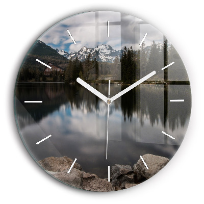 Horloge ronde en verre 60 cm Hautes Tatras en Slovaquie