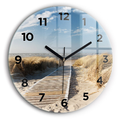 Vue de la plage Horloge ronde 60 cm