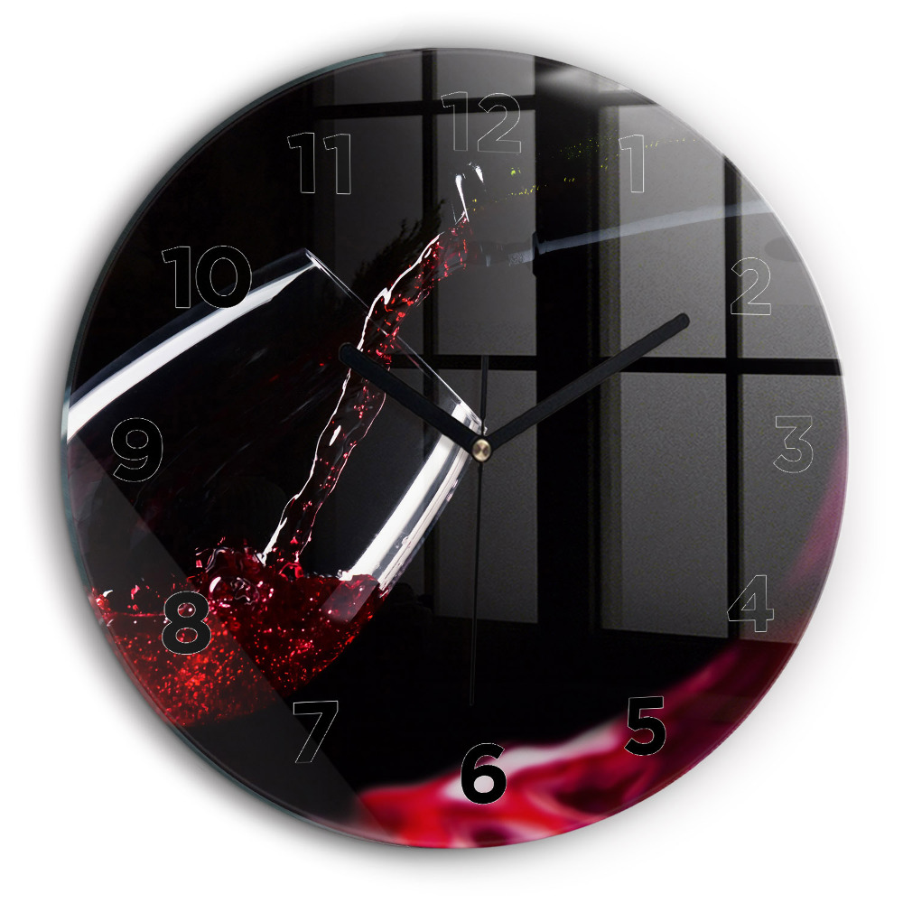 Vin rouge Horloge ronde murale 60 cm
