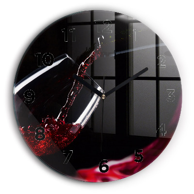 Vin rouge Horloge ronde murale 60 cm