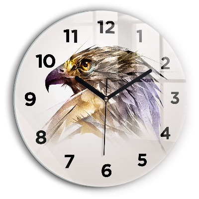 Oiseau de proie Pendule murale ronde 60 cm