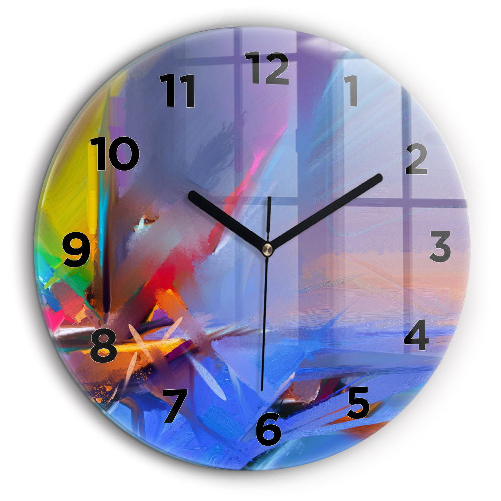 Paysage marin Horloge ronde en verre 60 cm
