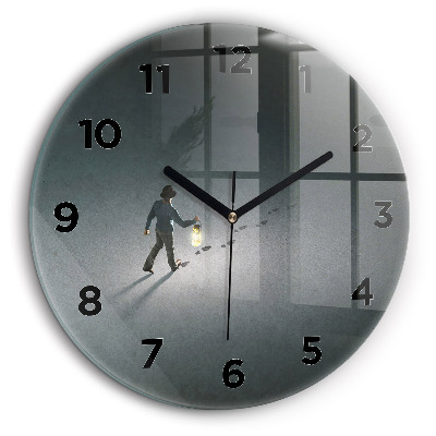 Vagabond dans l'obscurité Horloge ronde murale 60 cm