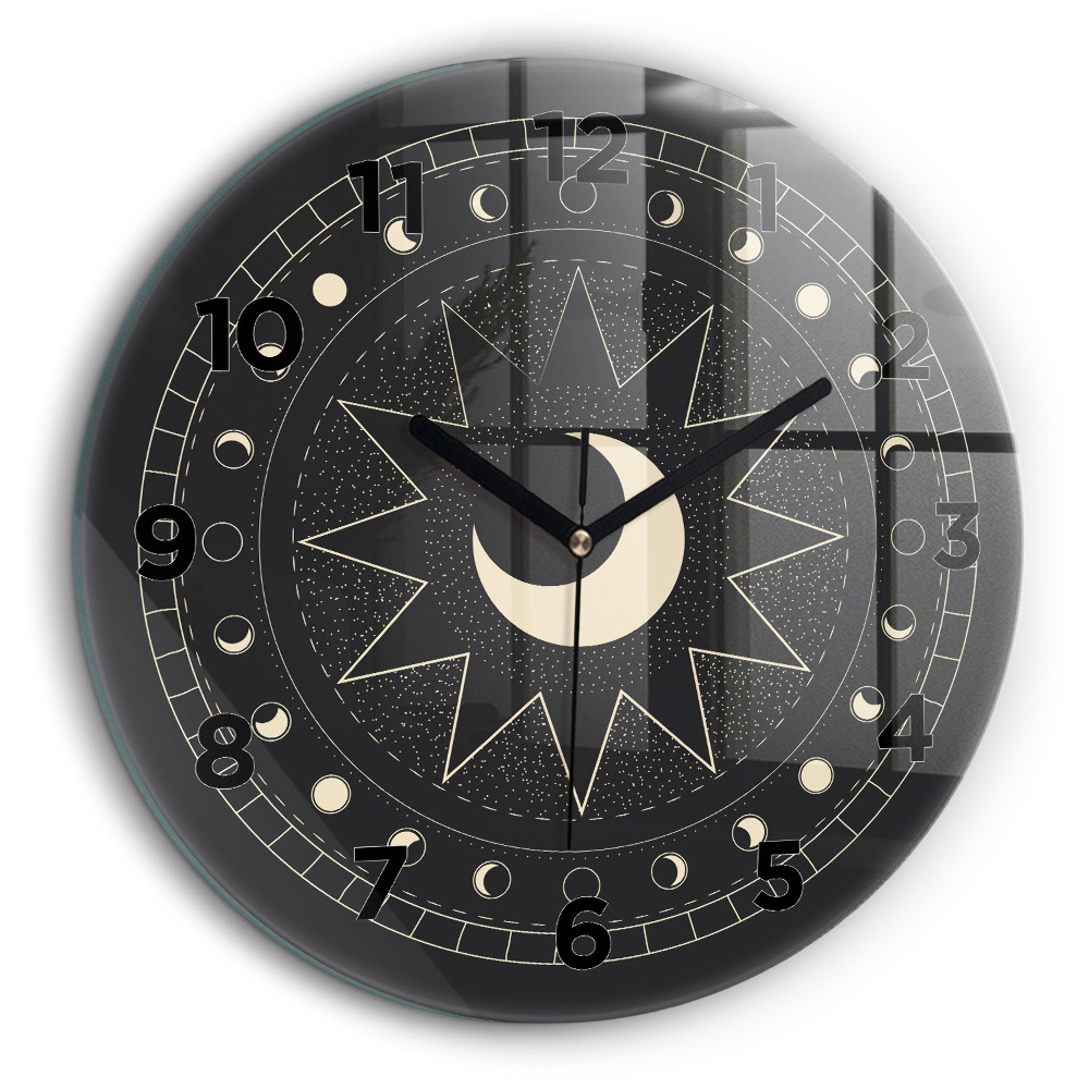 Phases de la lune Horloge ronde murale 60 cm