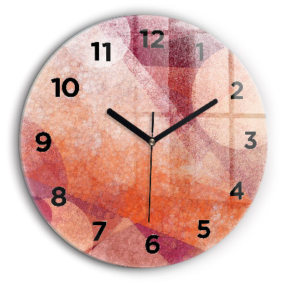 Abstraction géométrique Horloge ronde murale 60 cm