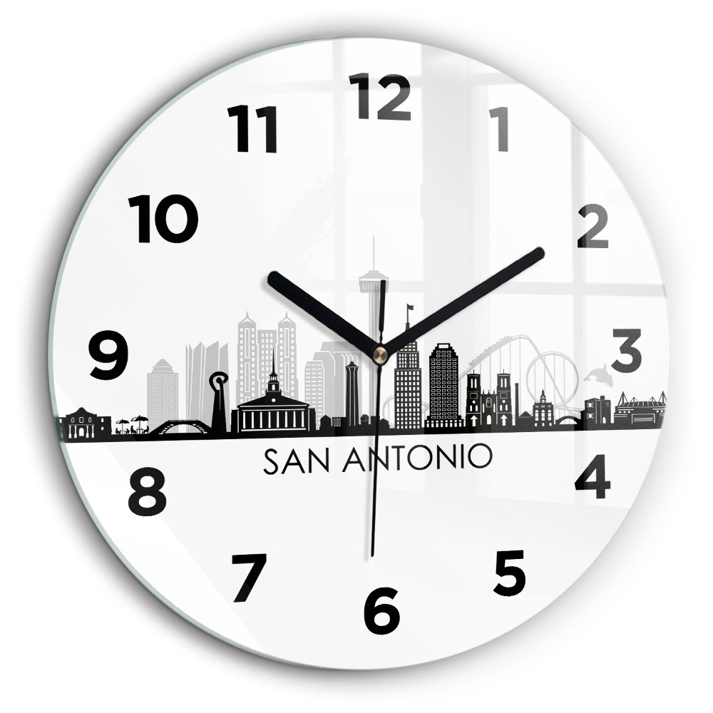 Ville de San Antonio Texas Pendule murale ronde 60 cm