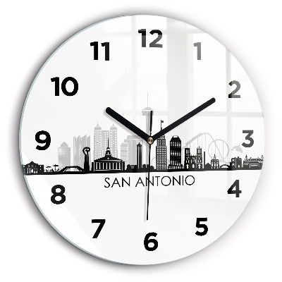 Ville de San Antonio Texas Pendule murale ronde 60 cm