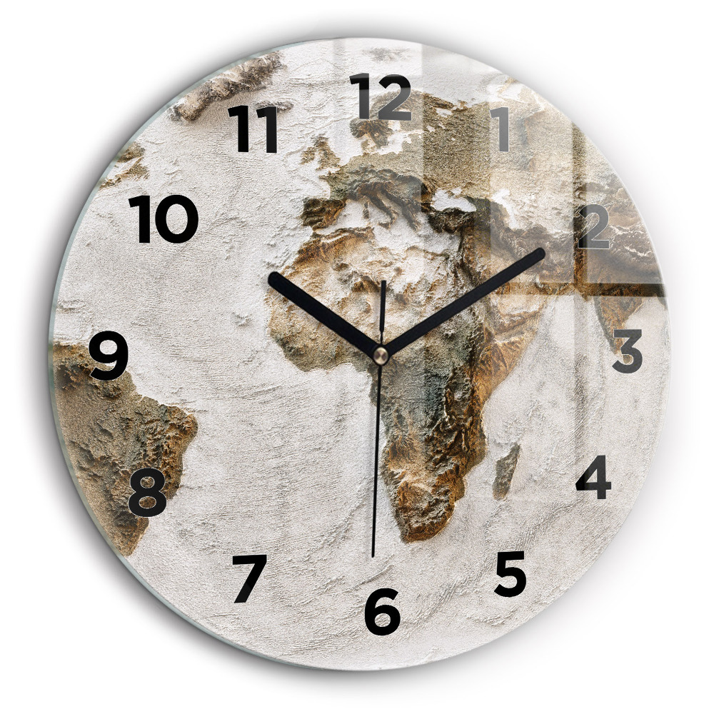 Carte du vieux monde Horloge ronde 60 cm