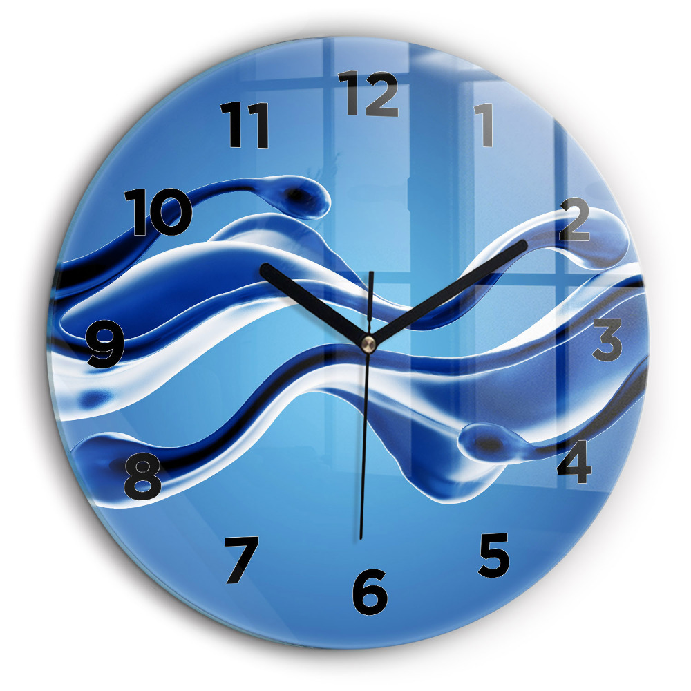 Abstrait liquide Horloge ronde 60 cm
