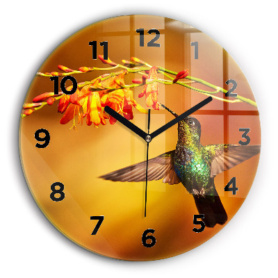 Oiseau colibri Horloge ronde murale 60 cm
